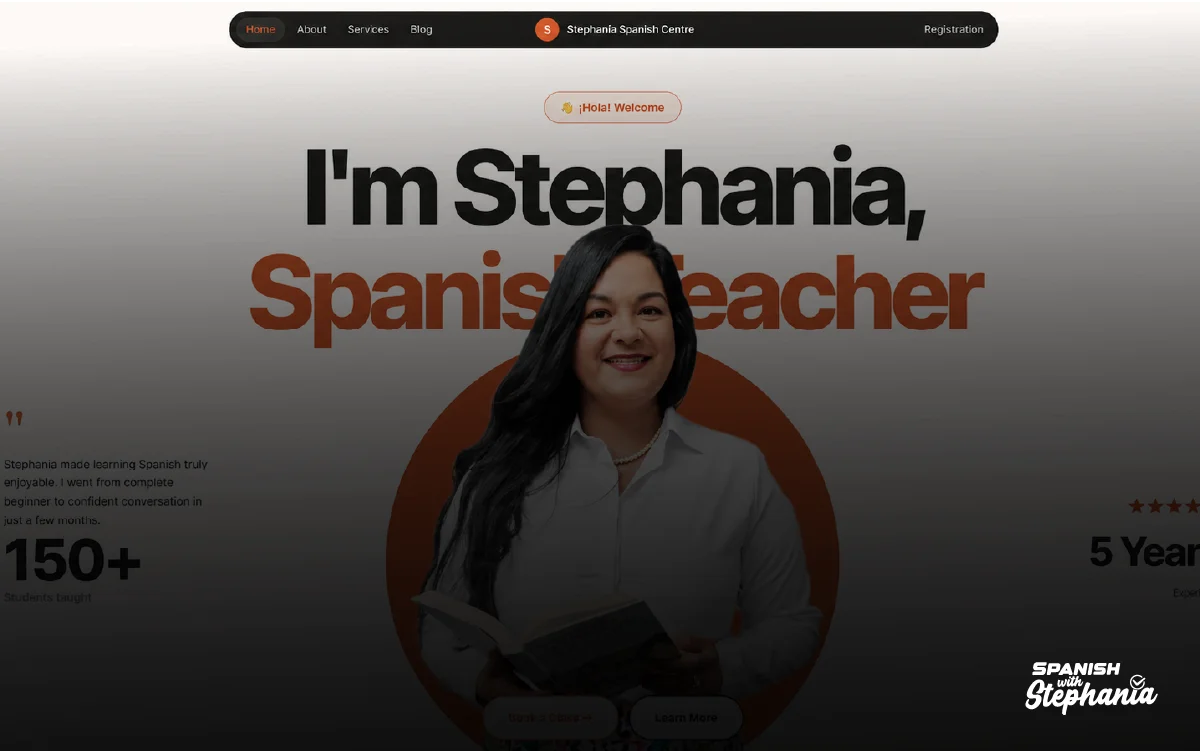 Spanish With Stephania — language Academy website